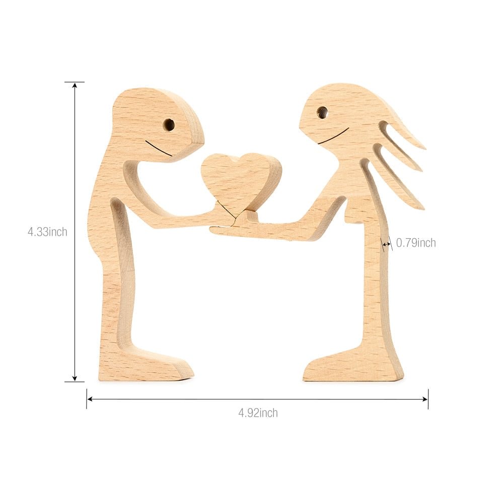 Adornos de madera Wooden Dog Craft Figurine Home Office Table Ornament Easter Decoration Love Dog Pet Lover Gifts oficina OEM 515-1