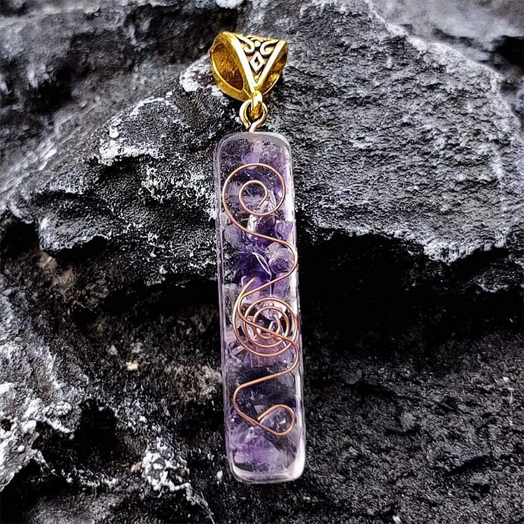 Amethyst Natural Divination Pendulum Necklaces