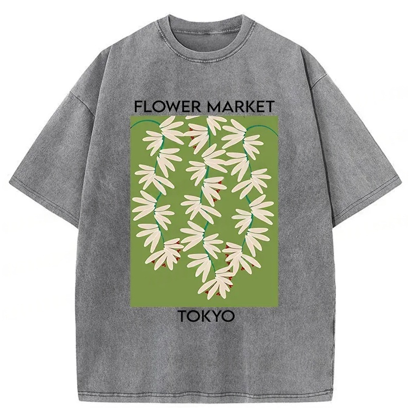 Flower Market Simplicity Washed T-shirt elevenforest