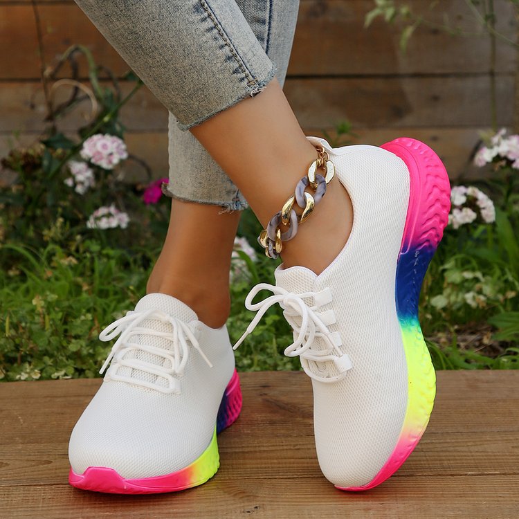 Mature Women Fashion Walking Running Sports Shoes Sneakers