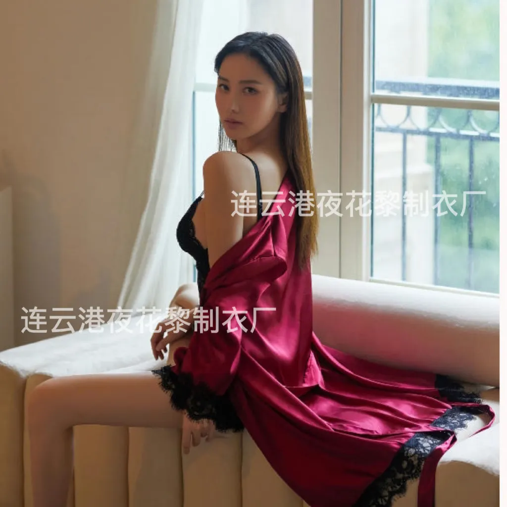 Churchf Women's Pajamas Sex Underwear Plus-Size Home Clothes New Lace Elastic