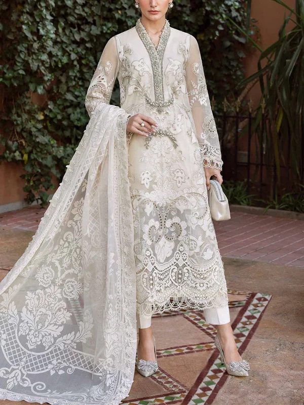 V-neck Lace Solid Color Trousers Suit