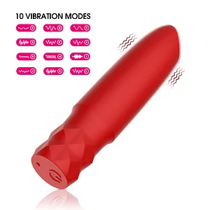 Crystal 10 Frequency Rechargable Bullet Vibrator