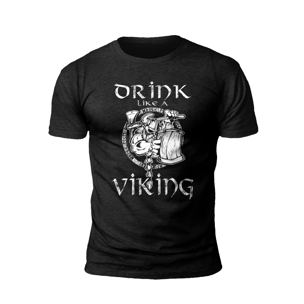 Viking Valor: Mead Drinking T-Shirt
