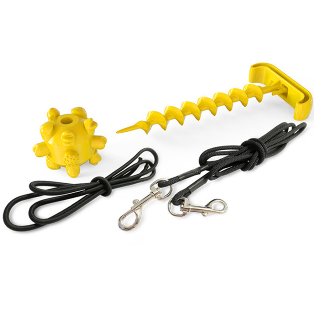 

Pet Dog Toy Ground Nail Traction Rope Tooth Molar Chew Toys Set (Yellow), 501 Original