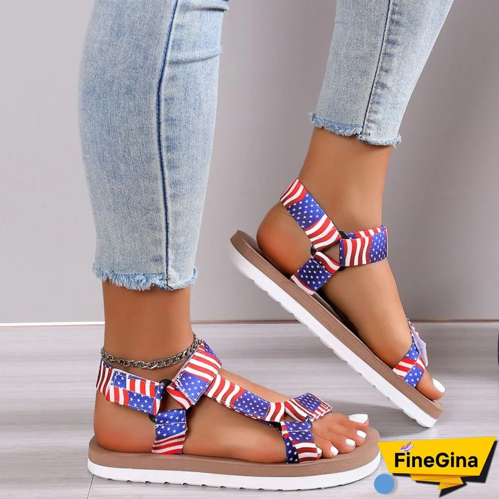 Blue Casual Daily Patchwork Round Comfortable Shoes