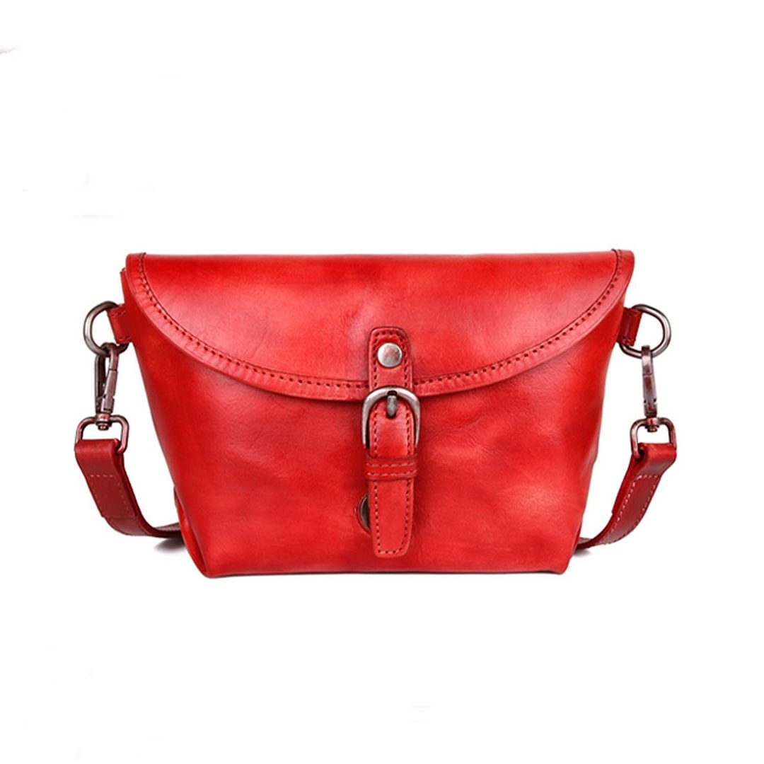 Retro Solid Color Leather Fashion Single Shoulder Bag