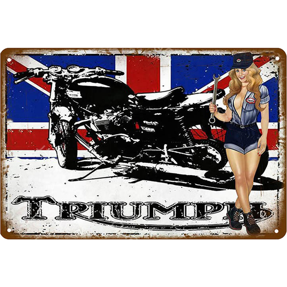 

30*50CM - Round Drill Diamond Painting - Triumph Motorcycles, 501 Original