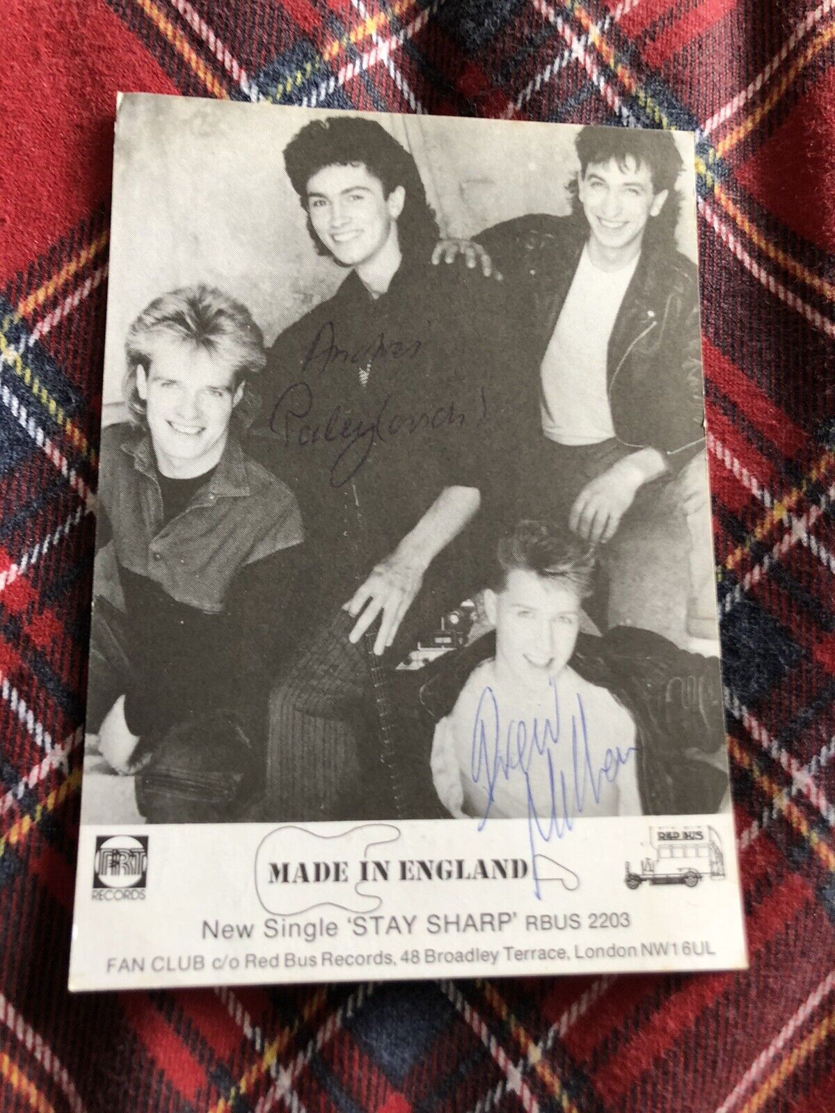 MADE IN ENGLAND (SINGERS) VINTAGE SIGNED Photo Poster painting- SIGNED BY ALL 3