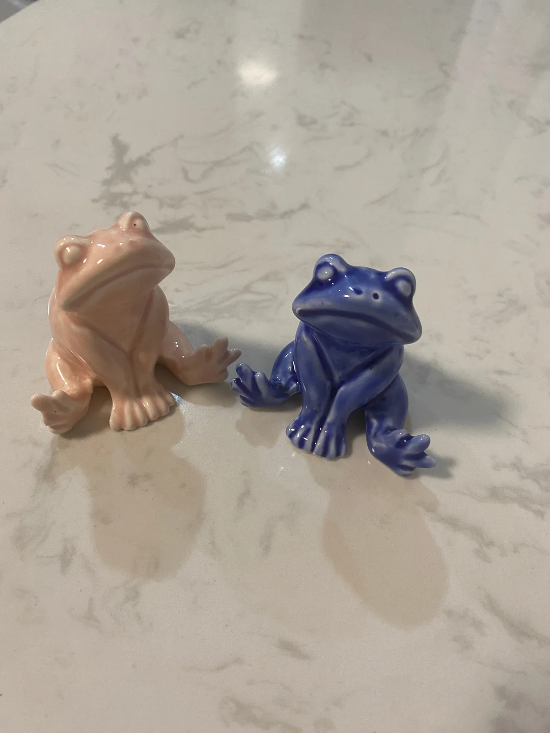 2 Frog Porcelain Toilet Bolt Covers 