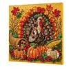 DIY Pre-Framed Autumn Festival Button Art Canvas Kit