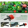 500Pcs 1/4 Inch Adjustable Drip Irrigation Emitters for Balcony Yard Greenhouse