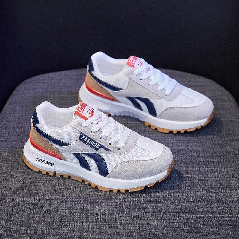 Women Shoes Fashion Casual Flats Shoes For Women Mesh Women Sneakers Platform 2021 Spring Lace-Up Comfortable Off white shoes