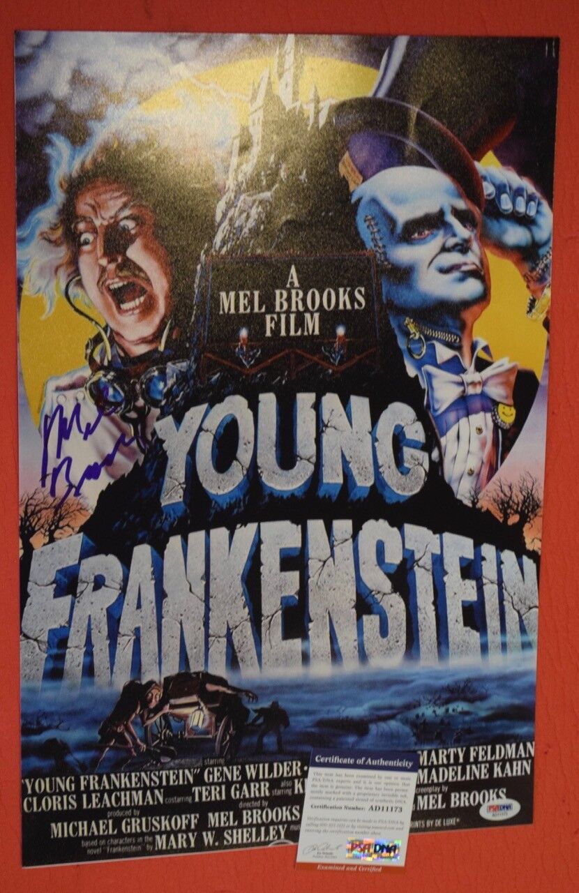 Mel Brooks Signed Autographed 12x18 Poster Young Frankenstein PSA/DNA COA