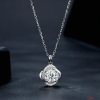 Shining 1 Carat Real Moissanite Necklace 925 Sterling Silver