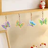 >SALE<10 Pcs Double Side Butterfly Diamond Art Keyring Animal Pendant for Office Decor