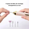 Mini polisseuse à ongles électrique cinq en un avec lumière