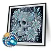 Partial Drill 5D Diamond Painting Kit Skull Abstract 30x30cm(Lily Skull)