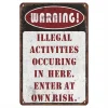 Warning - Vintage Metal Signs(12*16Inch) - Warning