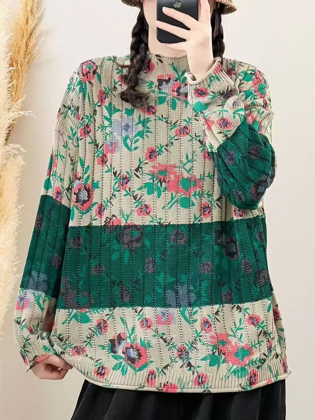 Chicfifth Sweater Women Winter Long Sleeve High Quality Autumn Vintage Top Knitted Cardigan