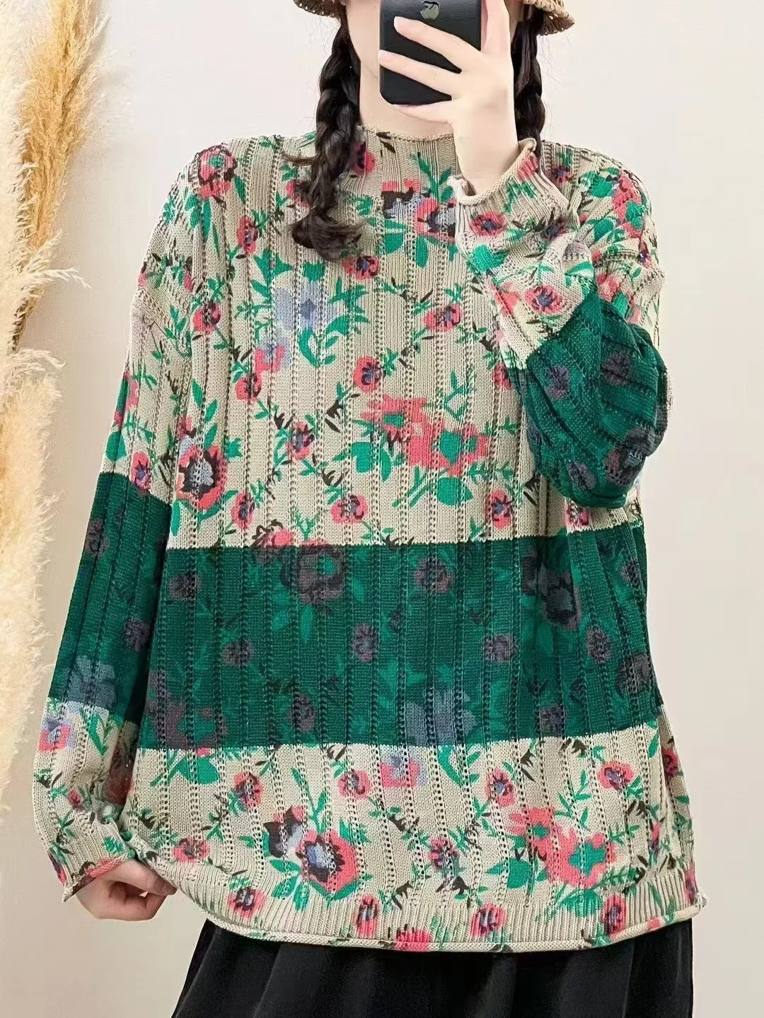 Chicfifth Sweater Women Winter Long Sleeve High Quality Autumn Vintage Top Knitted Cardigan