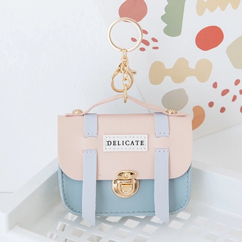 Women’s Solid Color Pu Leather Lock Clasp Coin Purses