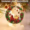 DIY Pearl Diamond Painting Christmas Wreath Hanging Ornament Kit