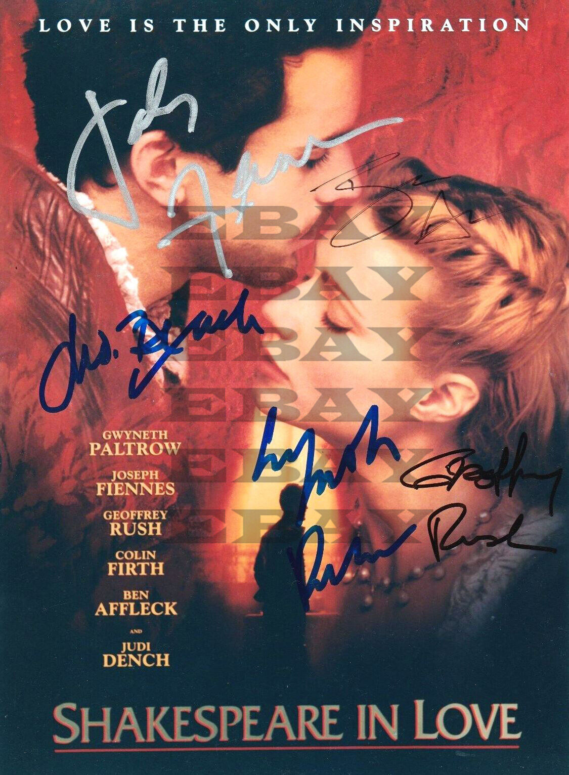 FIENNES-PALTROW-RUSH-DENCH-AFFLECK Autographed Signed 8x10 Photo Poster painting Reprint