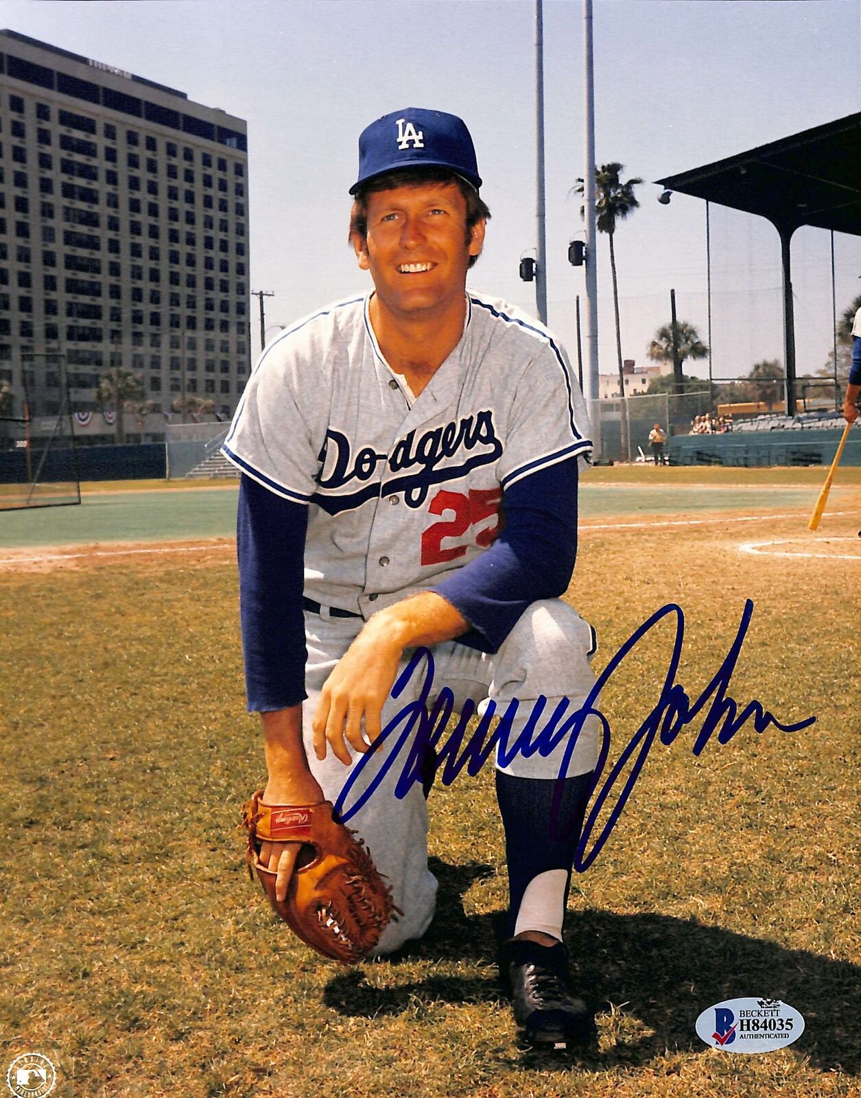 Dodgers Tommy John Authentic Signed 8x10 Photo Poster painting Autographed BAS 1