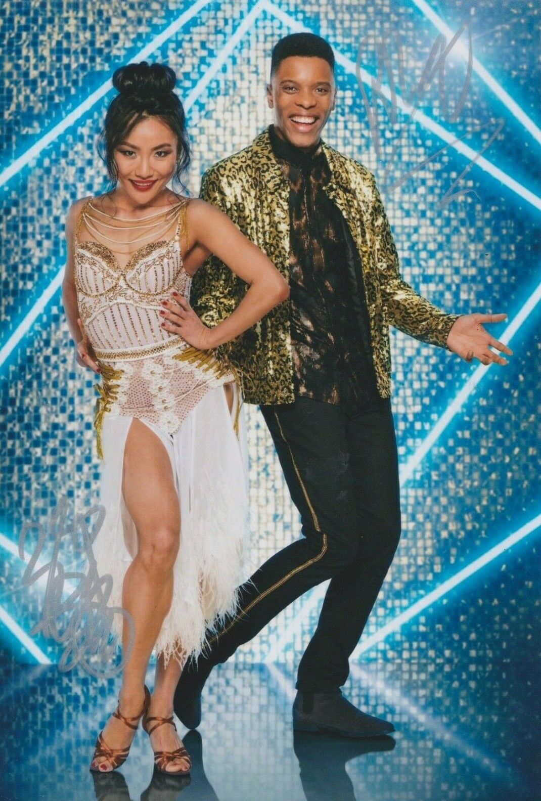 Rhys Stephenson / Nancy Xu **HAND SIGNED** 12x8 Photo Poster painting ~ Strictly Come Dancing