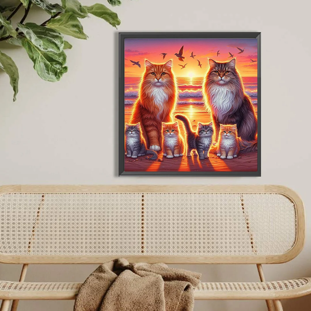 Diamond Painting - Full Round Drill - Cat(Canvas|Canvas|40*40cm)