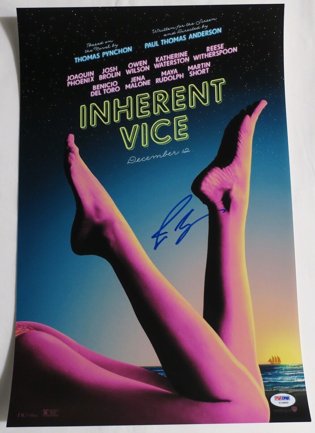 Josh Brolin Signed Inherent Vice Autographed 12x18 Photo Poster painting PSA/DNA #Y14860