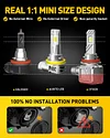 AUXITO 2025 ???????? ?????? Fog Lights, ?????????????? Super Bright HB3 H8/H9 Fog Bulbs, Real Mini Size Plug and Play, Non-polarity, Pack of 4