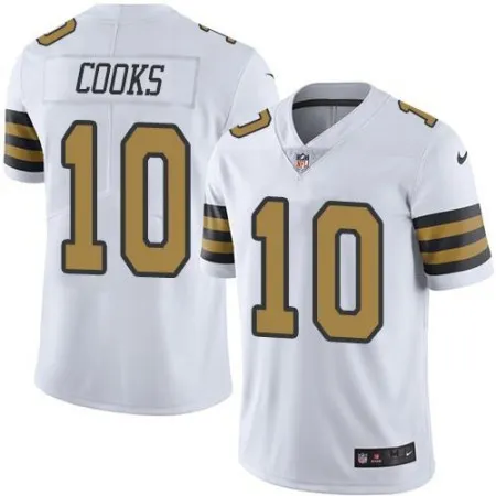 Saints #10 Brandin Cooks White Men's Stitched NFL Limited Rush Jersey