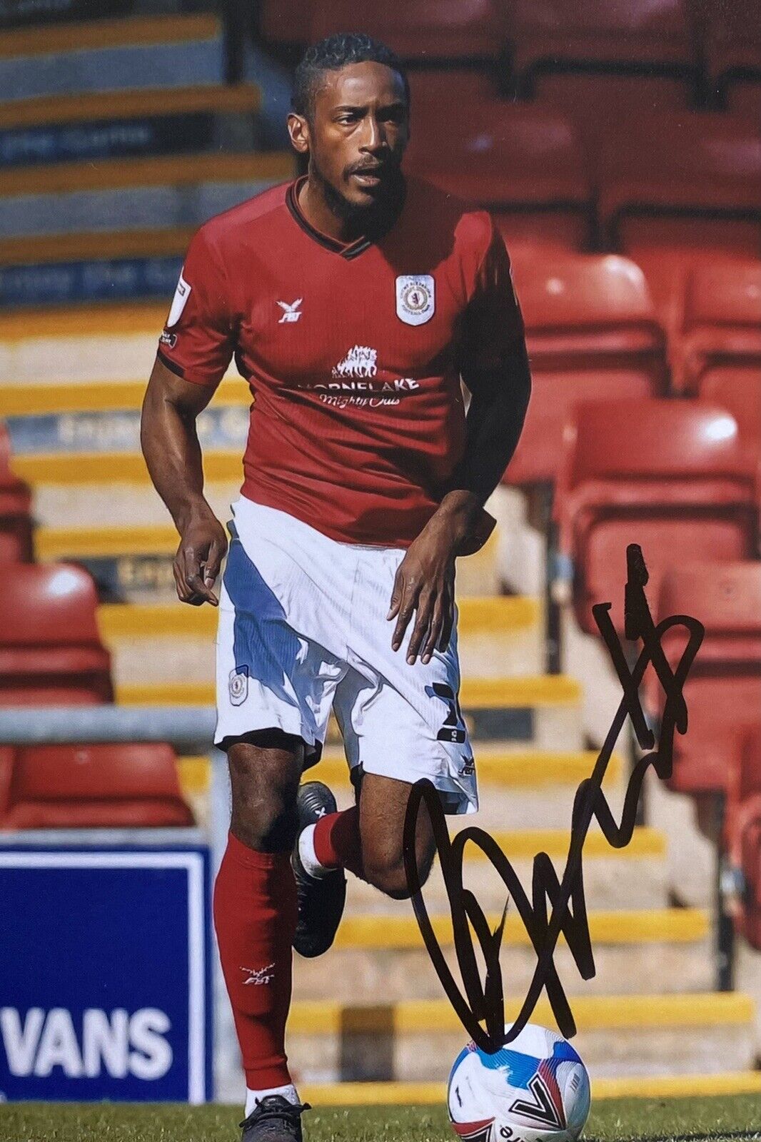 Omar Beckles Genuine Hand Signed Crewe Alexandra 6X4 Photo Poster painting