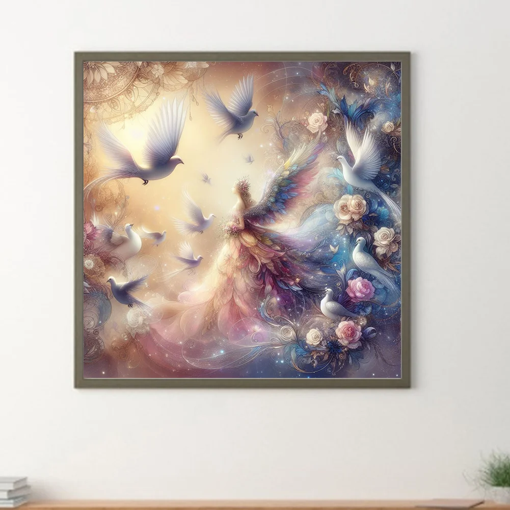Diamond Painting - Full Round Drill - Dove(Canvas|30*30cm)