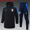 Joyfball 2024/2025 Italy Cotton Jacket Black Soccer Jersey 
