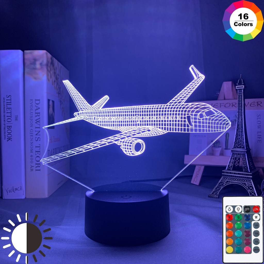 

Airplane - LED Night Light, 7 colors no remote, 501 Original