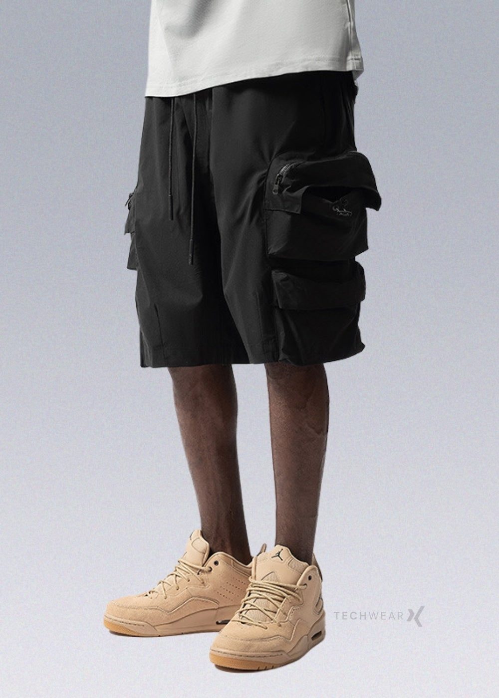 Black Streetwear Shorts Techwear - X techwear-x