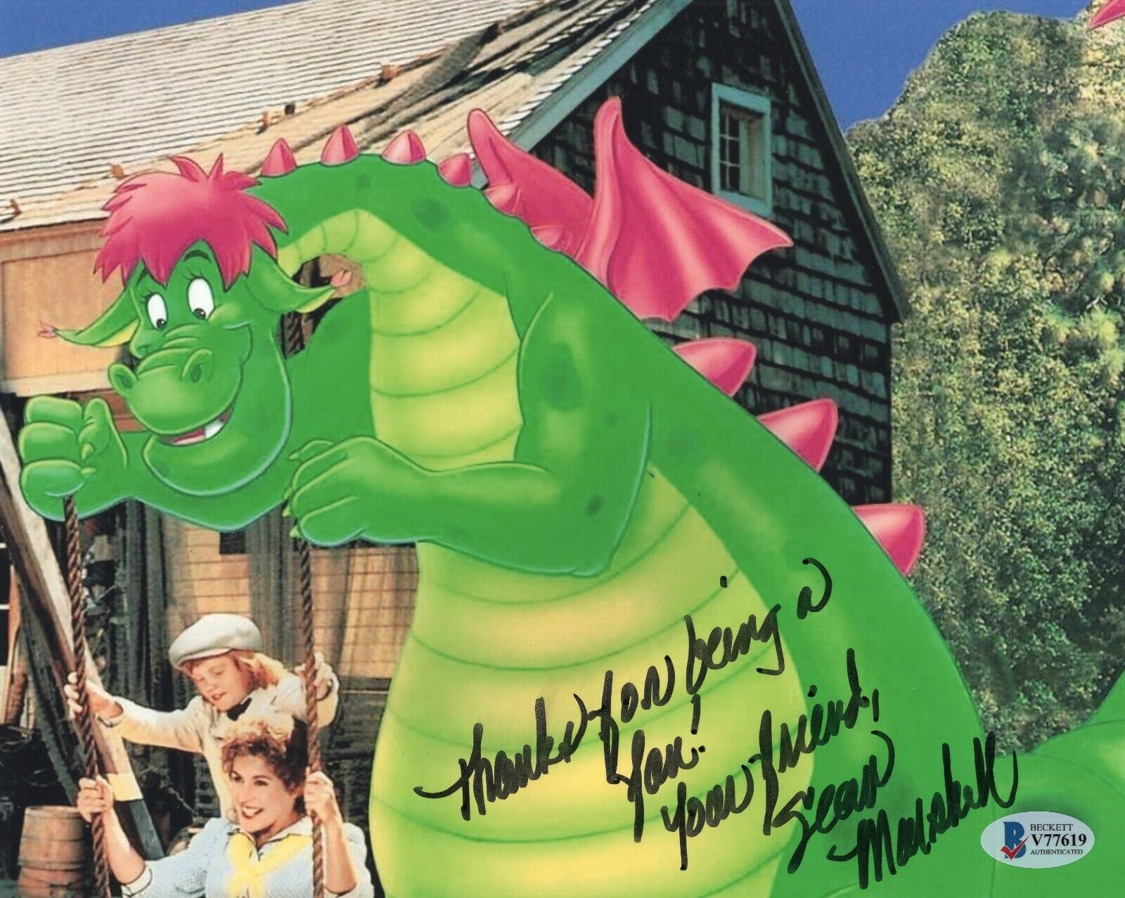 Sean Marshall Signed Pete's Dragon Disney 8x10 Photo Poster painting w/Beckett COA V77619