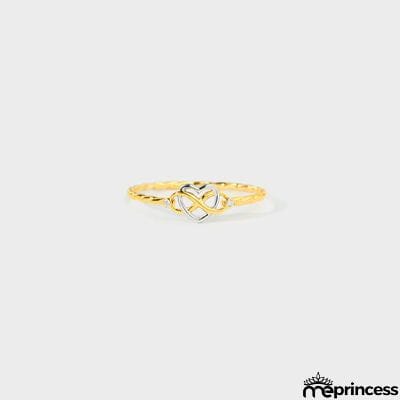 Number 8 Heart 925 Sterling Silver Ring