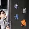 (US Local)6Pcs Acrylic Runaway Cat Diamond Art Refrigerator Magnets Sticker for Beginners