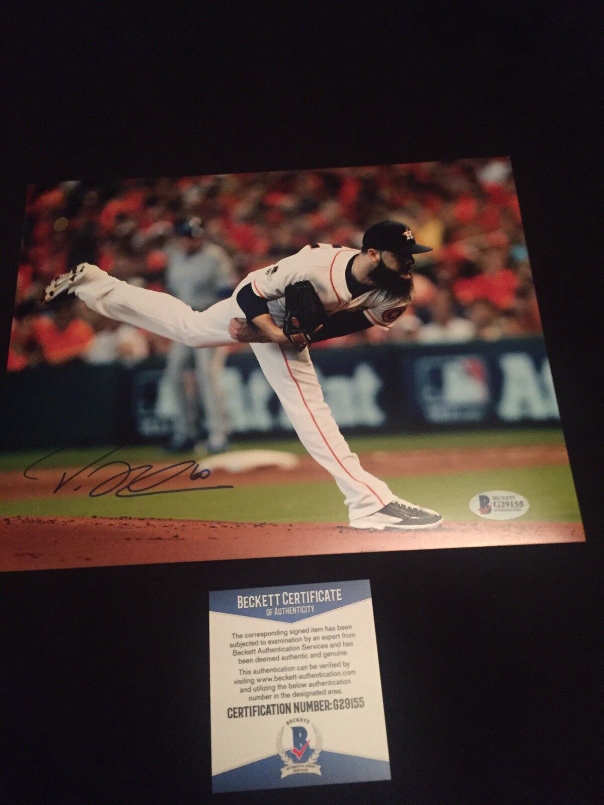 Dallas keuchel signed 8x10 Autograph Astros MLB