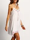 Women's Spaghetti Strap Floral Print Sleeveless Beach Dress
