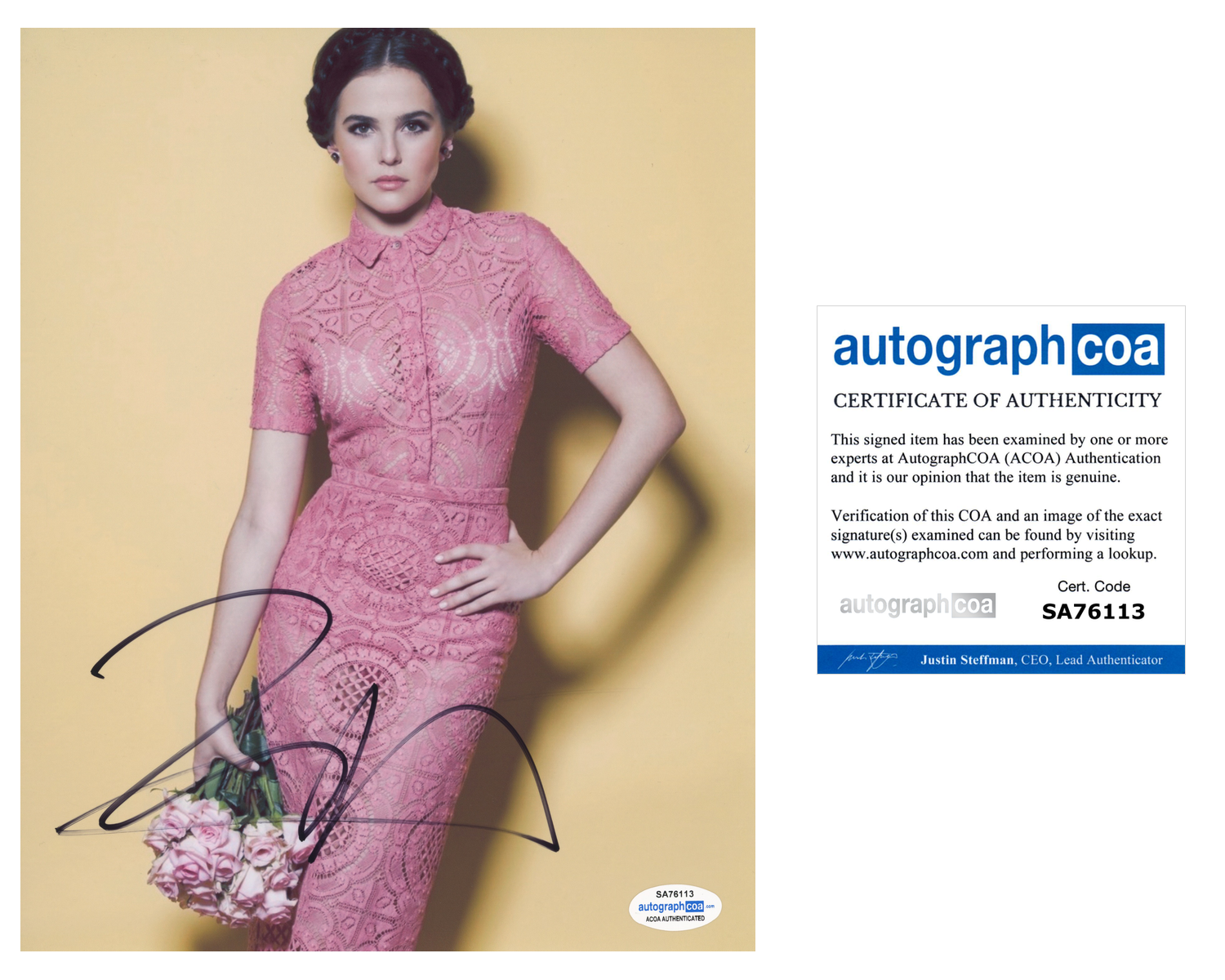 Zoey Deutch Signed Autographed 8x10 Photo Poster painting The Politician Sexy Actress ACOA COA