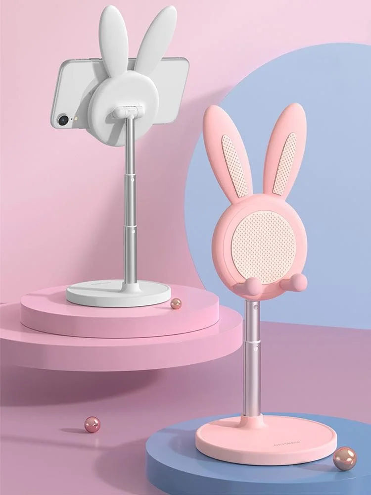 Pink/Green/White Kawaii Bunny Rabbit Ears Ajustable Phone Holder SP16335