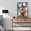 Diamond Painting -DIY Round Drill Independence Day Cross(60*40CM)