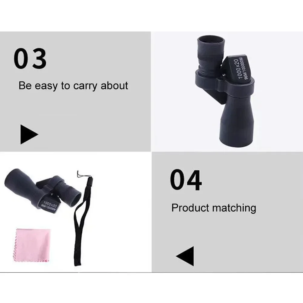 Likron Watches Compact 10x20 Monocular Telescope for Bird Watching