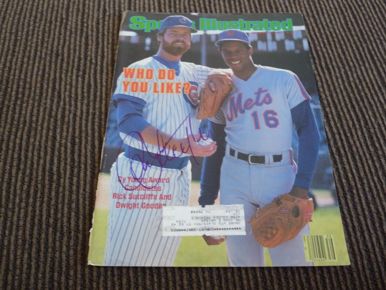 Rick Sutcliffe Signed Autographed Baseball 1984 SI Cover Photo Poster painting PSA Guaranteed