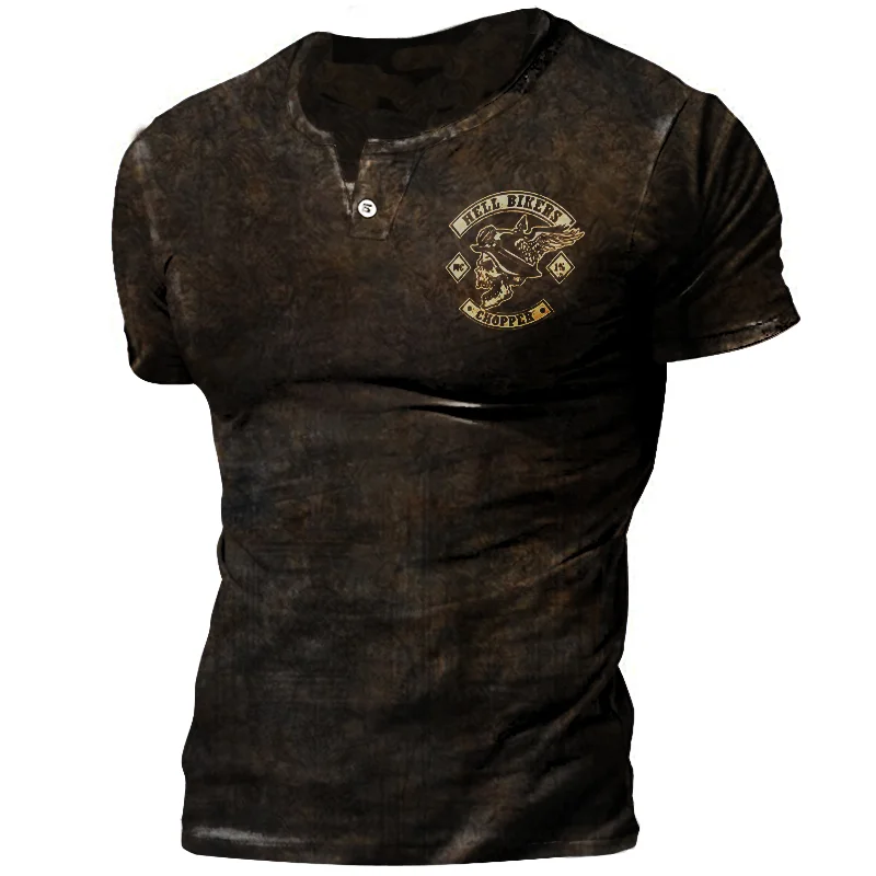 Hello Bikers Fashion retro print T-shirt / [viawink] /